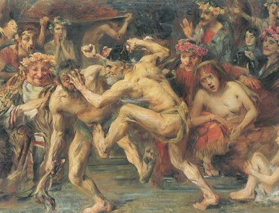 Odysseus im Kampf mit dem Bettler von Lovis Corinth